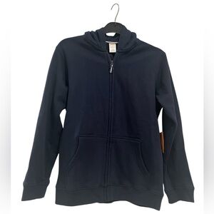 Gymboree Playproof Navy Blue hoodie sweatshirt/zips in front/unisex kids size 12
